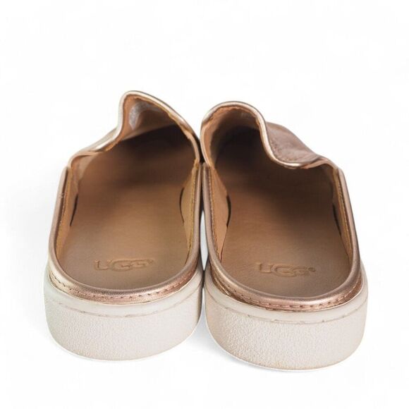 UGG Luci Metallic Leather Mule Slides Gold 1096354 Women's 9.5 - Picture 5 of 11